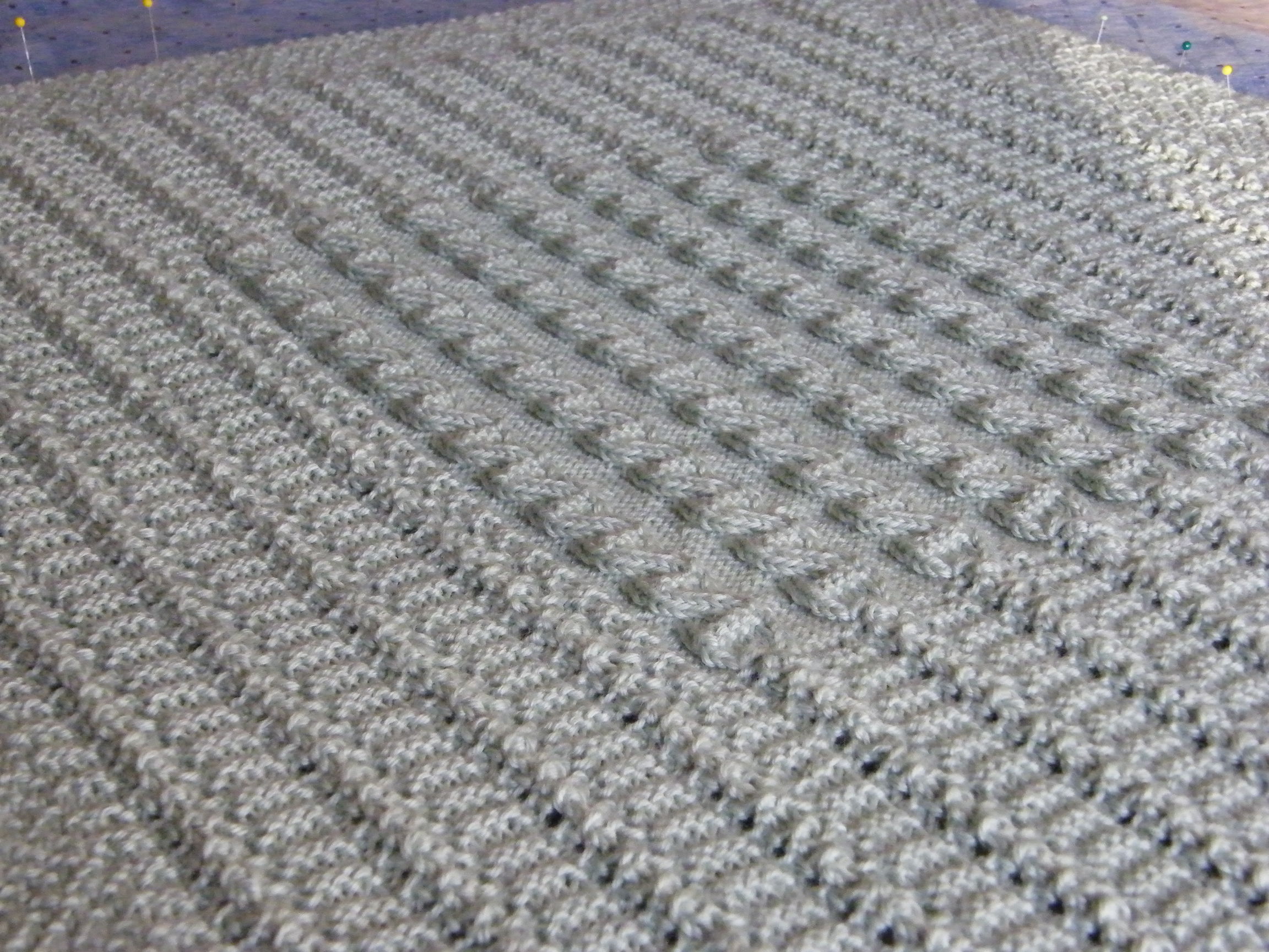 XOXO Cable Baby Blanket For Hand Knitting Or Machine Knitting