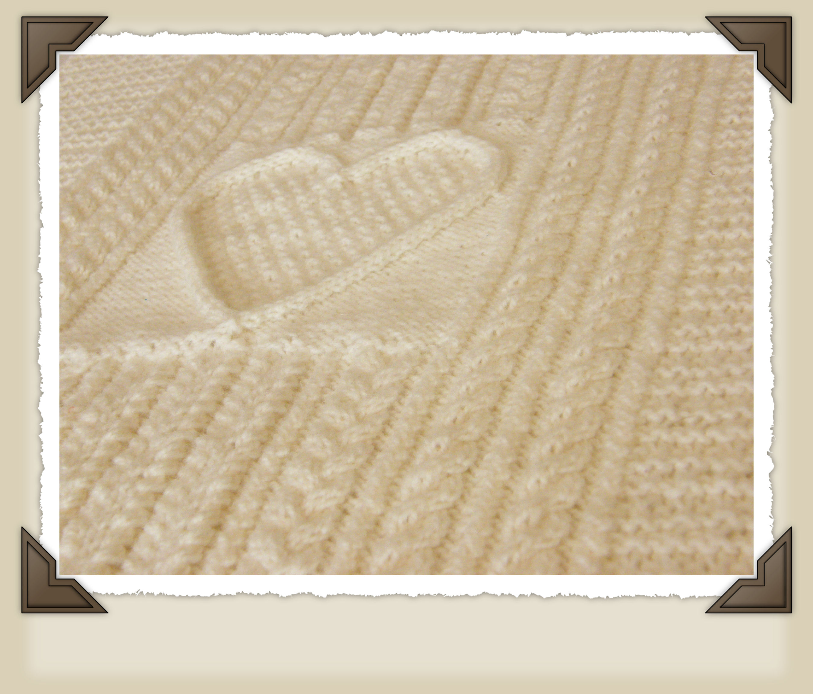 &quot;Knit Cable-Border Blanket&quot; Knitted Babies&apos; Blanket Pattern by Red